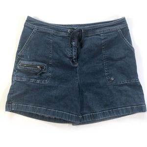 J JILL Jean Shorts Stretch Cotton Drawstring